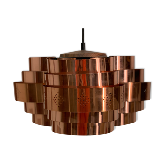 Copper Ceiling Lamp by Verner Schou für Coronell, 1967