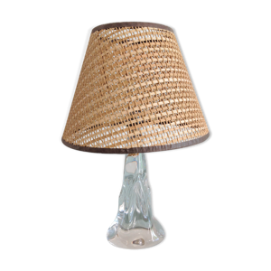 Lampe pied en verre et