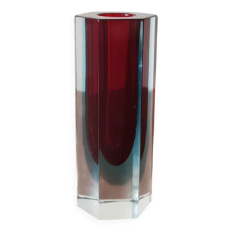 Vase en verre Murano vintage design 1970