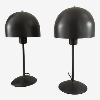 Pair of designer metal lamps