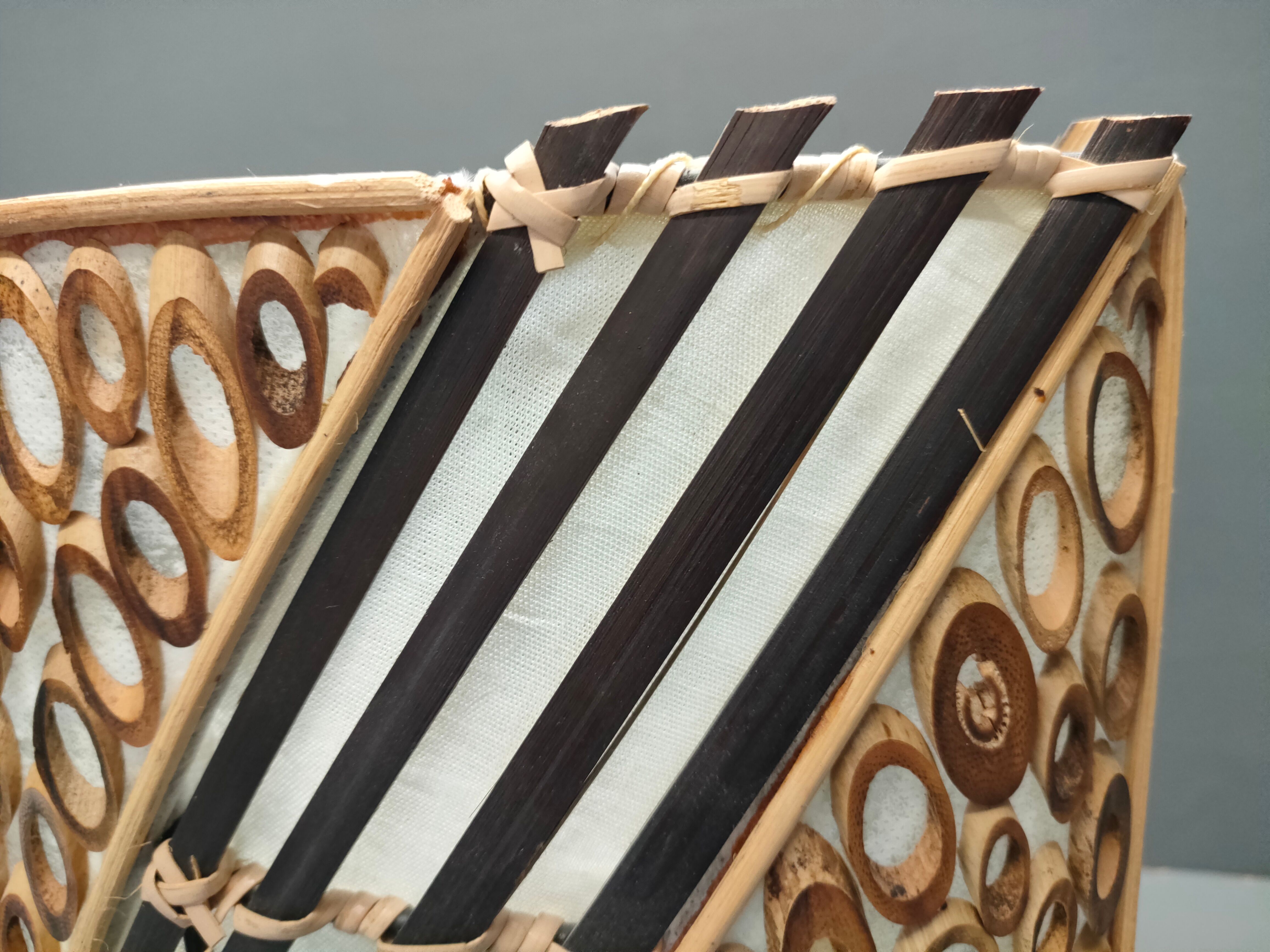 Lamp in rattan wicker and wood late XIXth
