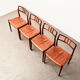 Set de 4 chaises N.O. Moller  modèle 79 en palissandre et cuir pour J.L. Mollers Danemark 1966