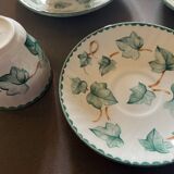 Set of 8 English ceramic coffee / mocha cups and saucers BARRATIS