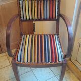 Pair of bridge armchairs from the 50s restyled for English boudoir