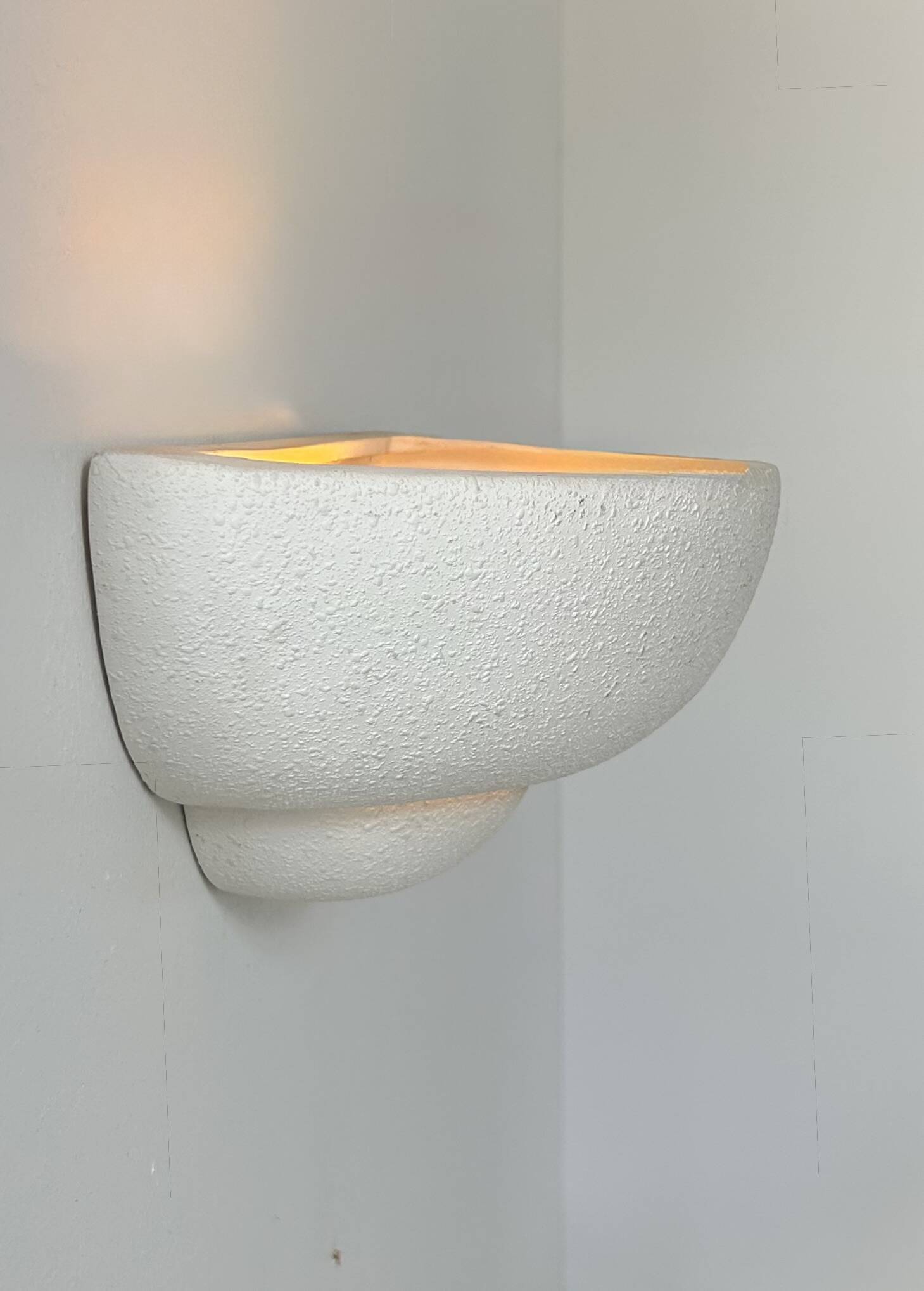 Vintage plaster wall light, France 1970
