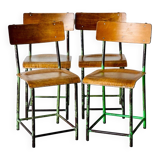Vintage  School Chairs, set of 4