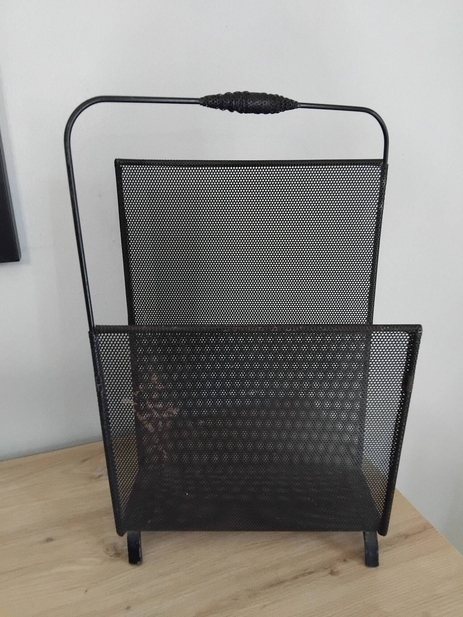 Mathieu Mategot vintage magazine rack from the 1950s.