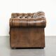 English cowhide leather Chesterfield 2-seater sofa in a luxurious colour