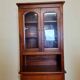 Vintage Louis Philippe style ceremonial bookcase in walnut