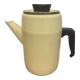 Cafetière en tôle émaillée jaune