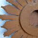 Grand miroir soleil des Pays-Bas en bois sculpté doré – années 60 m