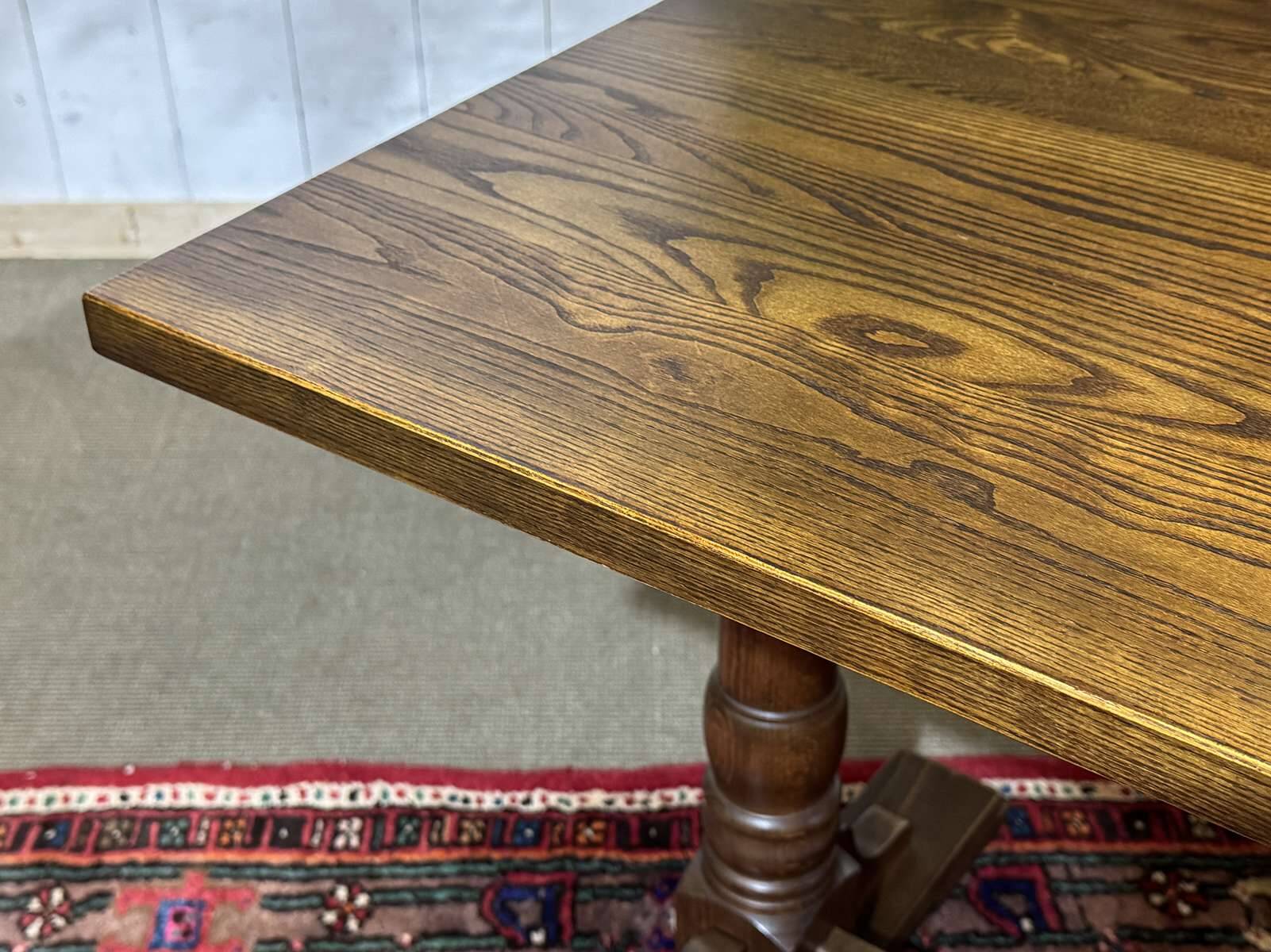English bistro table in ash and beech from the 1970s.