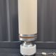 Cylindrical aluminum floor lamp
