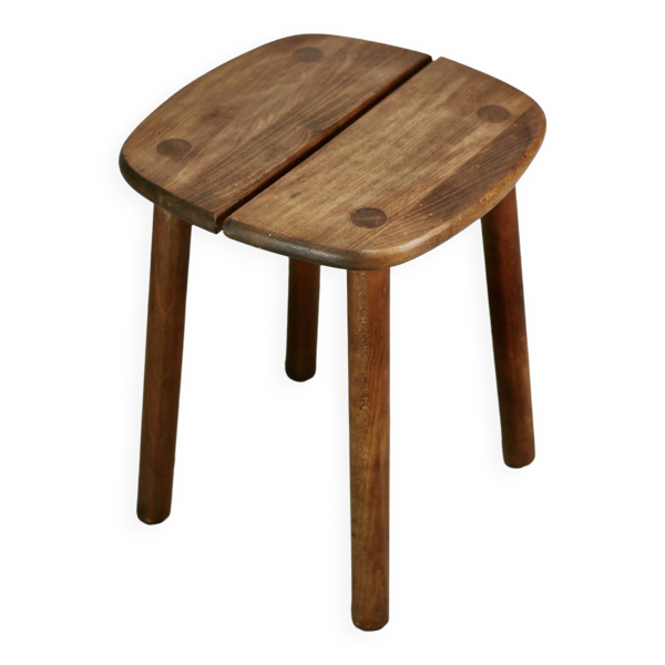 Attribué à Pierre Gautier Delaye. tabouret bois, France, circa 1960 — Beyit