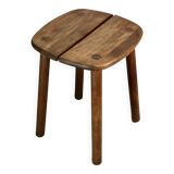 Pierre Gautier Delaye attribution. wooden stool, France, circa 1960