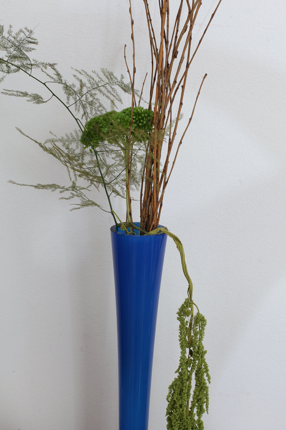 Large blue soliflore vase 70cm