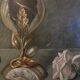 Oil on canvas with bouquet