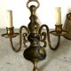 Pair of Dutch brass wall light