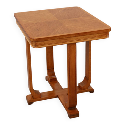 Table d'appoint Art Déco belge à plateau géométrique, vers 1920