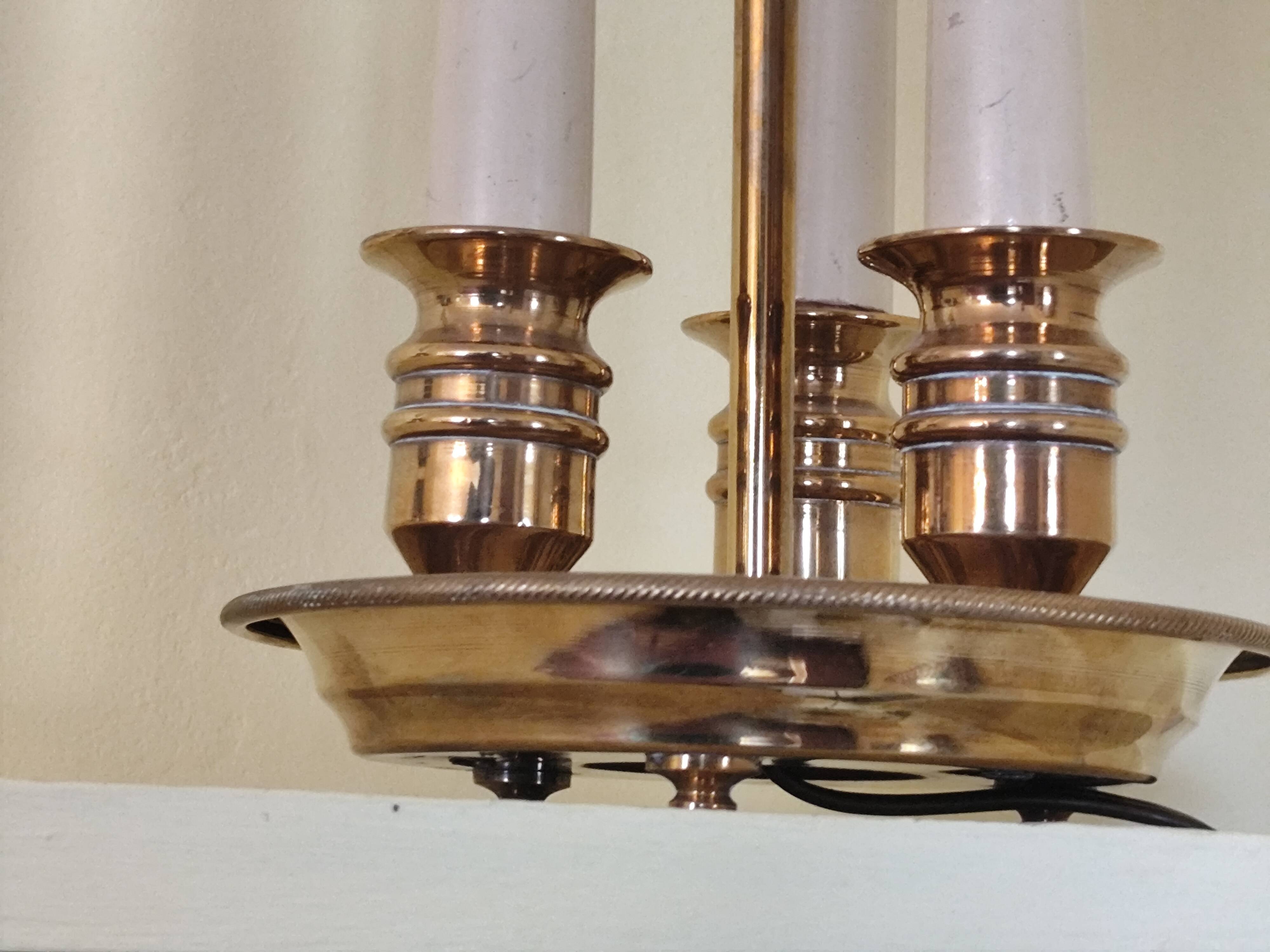 Empire style hot water bottle lamp - bronze and brass candle holder lamp