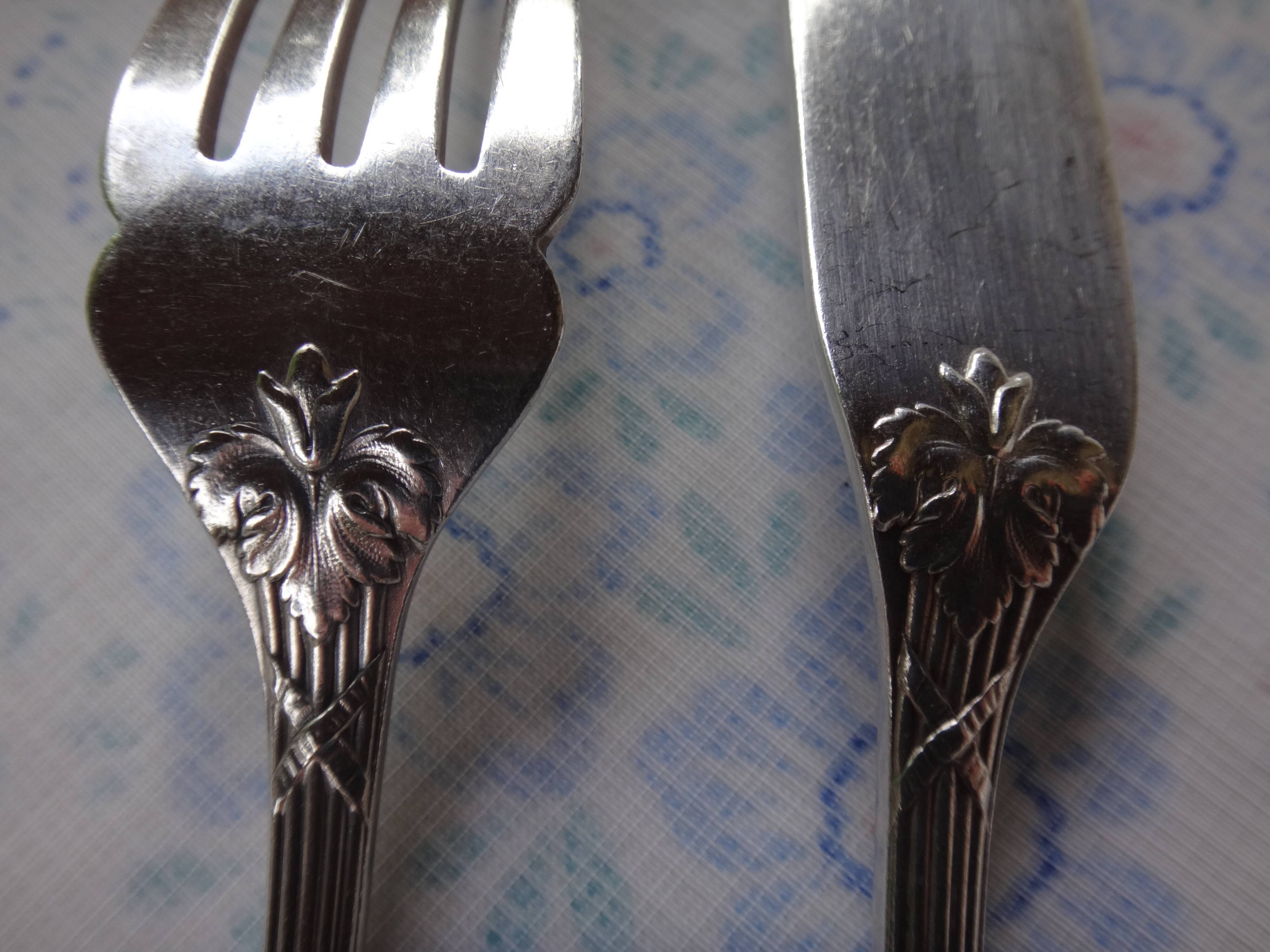 12 Christofle fish cutlery