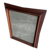 Sculptural wall mirror in wood, 1960s