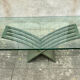 Vintage design coffee table in glass and bronze Vvv Valenti