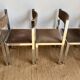 Suite de 4 chaises Sigma vintage en chrome et velours – design années 70