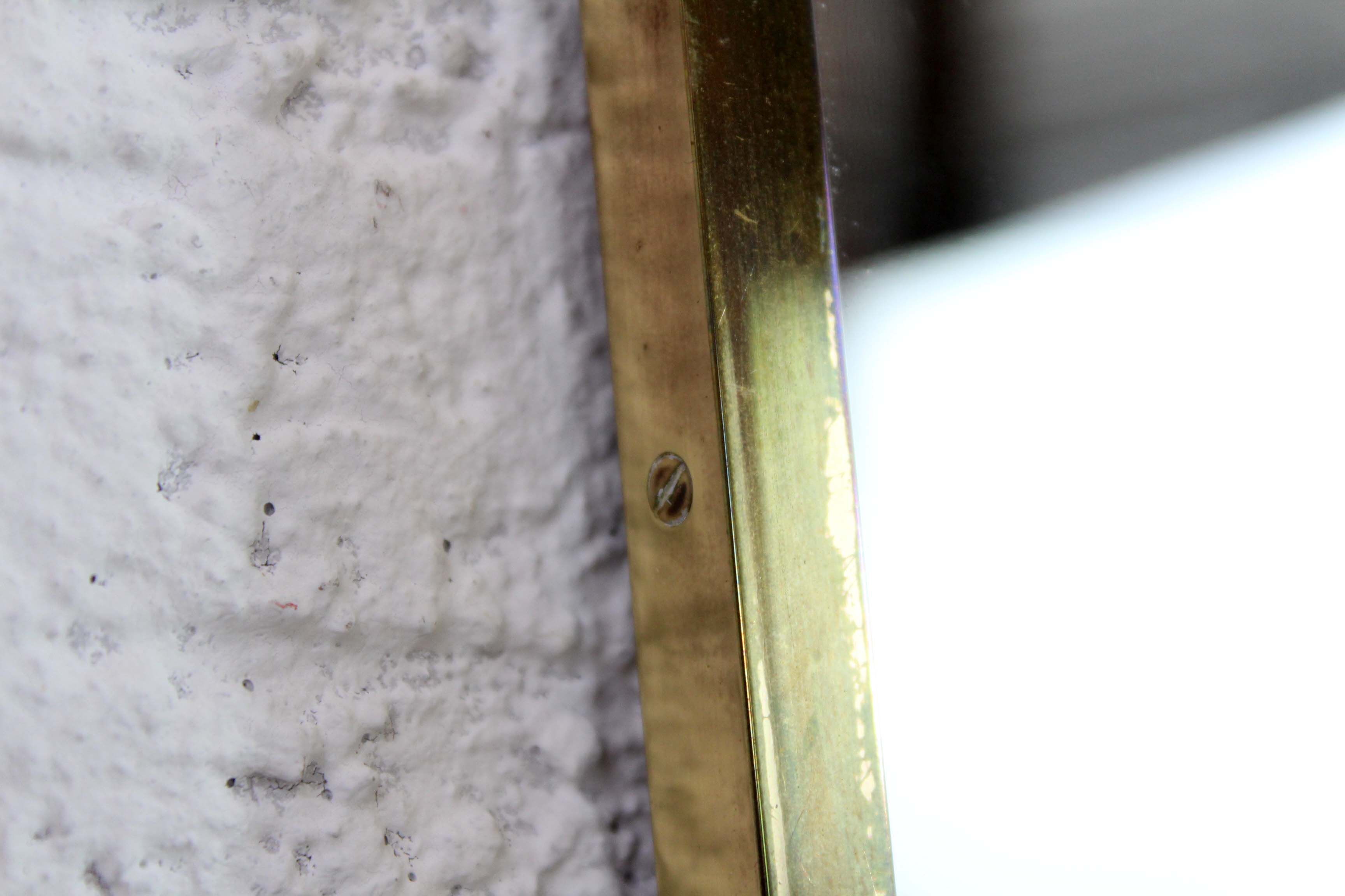 Mirror retroviseaur asymmetrical brass 42x36cm