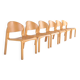 Set of 6 vintage chairs in thermoformed wood