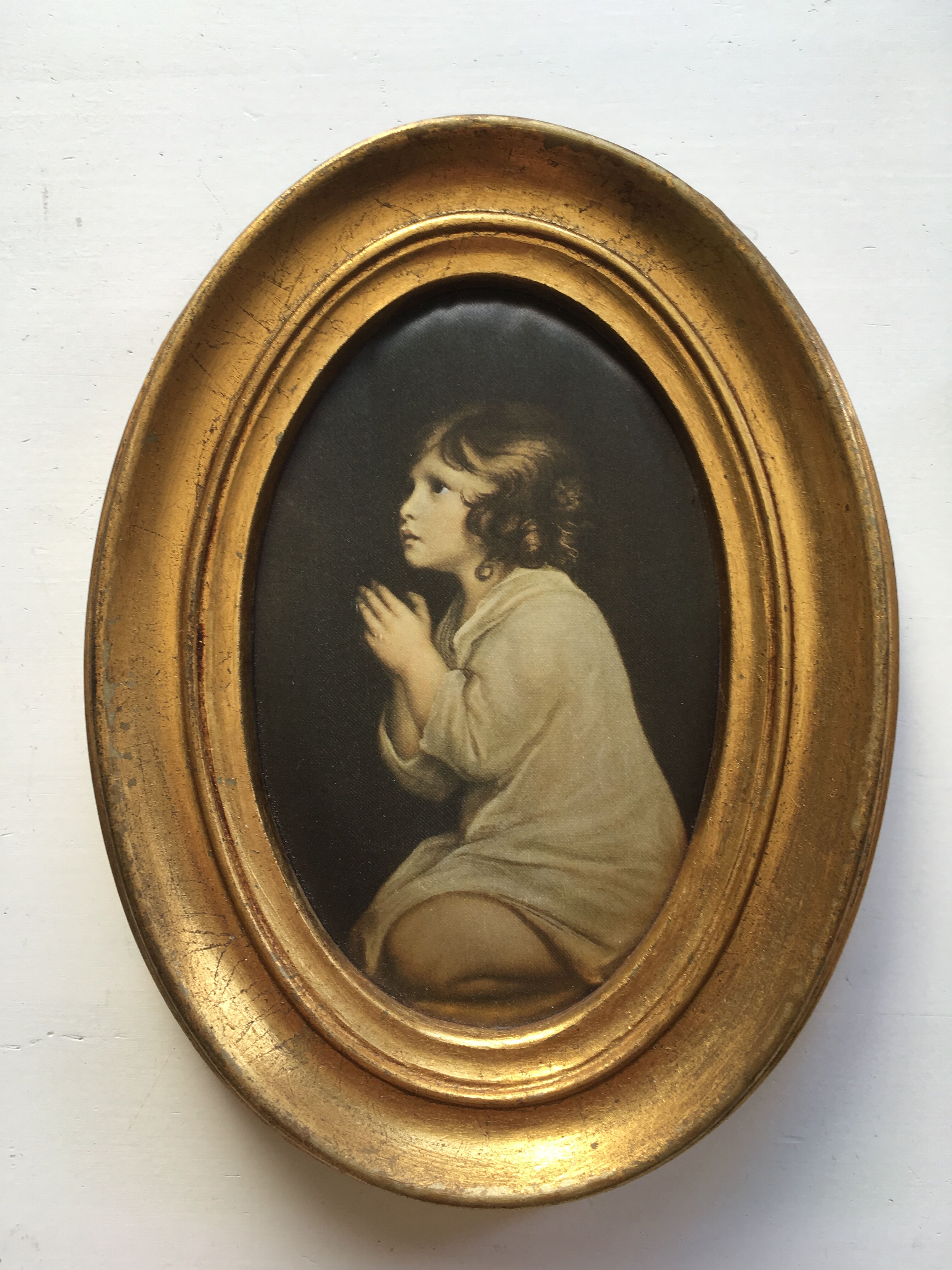 Assortment of 3 old paintings with children