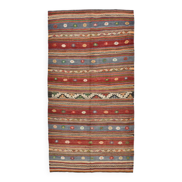 6x10 Oushak Area Rug, Antique Kilim Rug, Rug For Living Room, 169x300