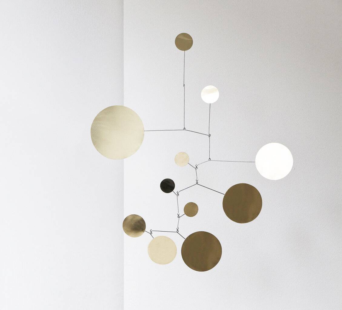 Large Space Age Mobile Brass Sculpture