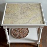 Side table on casters
