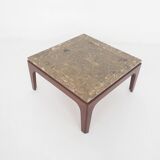 Mid-century fossil stone coffee table