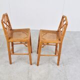 Pair of faux bamboo children chairs, 1960s