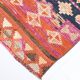 Brown & Pink Tribal Vintage Runner Rug, 83x294Cm
