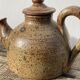 Breton stoneware teapot / vintage glazed ceramic pottery