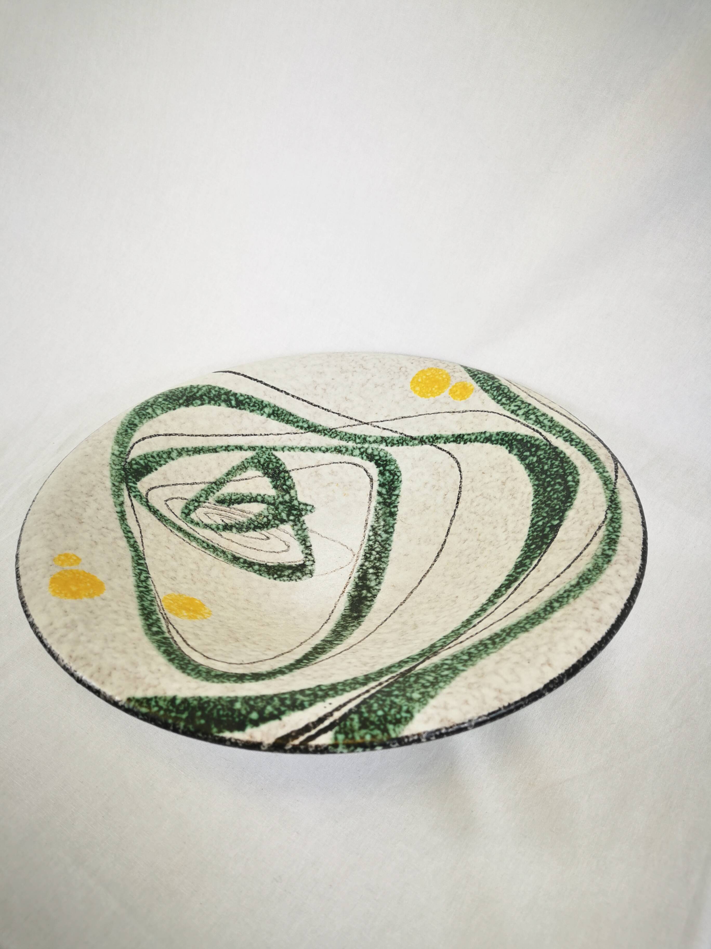 Decorative ceramic bowl/dish signed ruscha