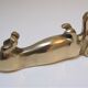 Dachshund solid brass vintage zoomorphic paperweight 60s-70s