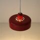 Red “Go-Go” pendant lamp by Dan Heersø for Vitrika / 1970s / Danish modern design