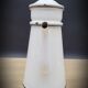 White enamelled teapot coffee maker