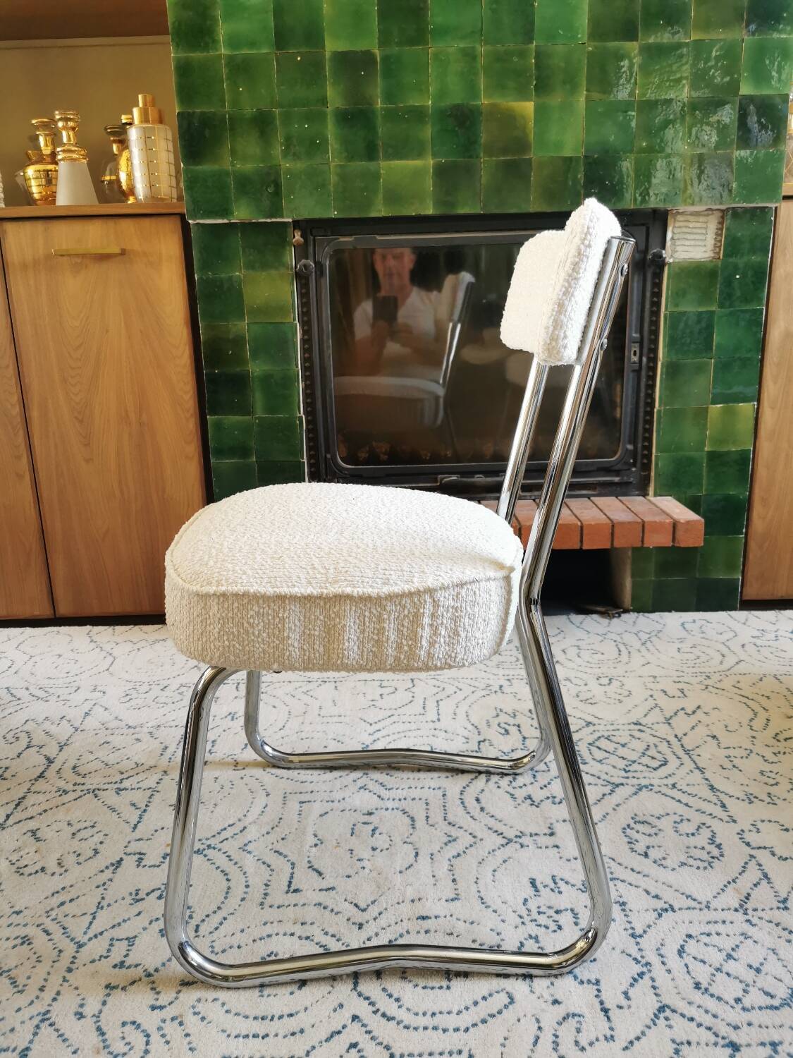 Pair of renovated vintage sled chairs