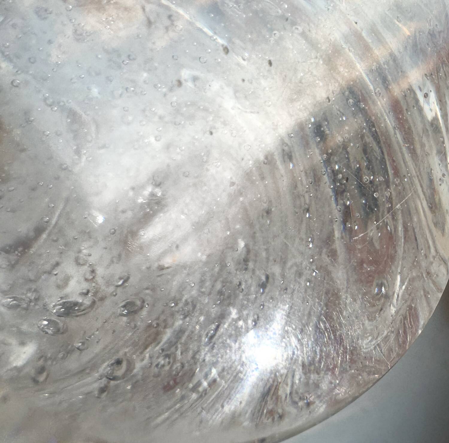 Small Schneider crystal lamp from the 50s