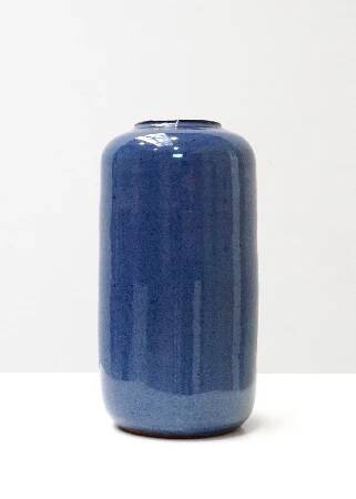 Rogier Vandeweghe, Blue-Glazed Cylindrical Vase for Amphora