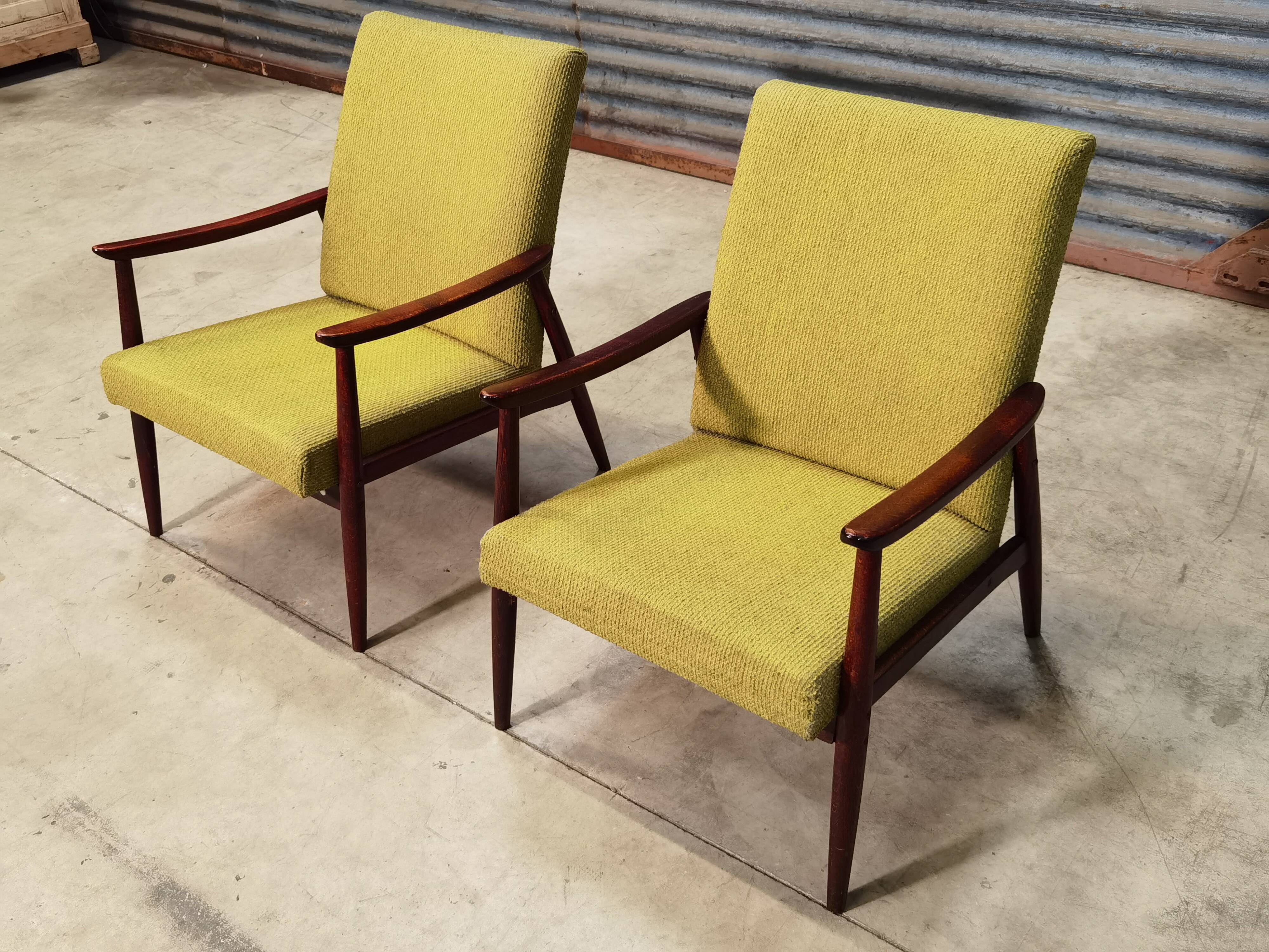 Paire de fauteuil Jitona Soběslav 1960
