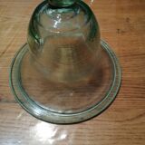 Glass vase on vintage wrought iron feet