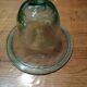 Vase en verre sur pieds fer forgé vintage