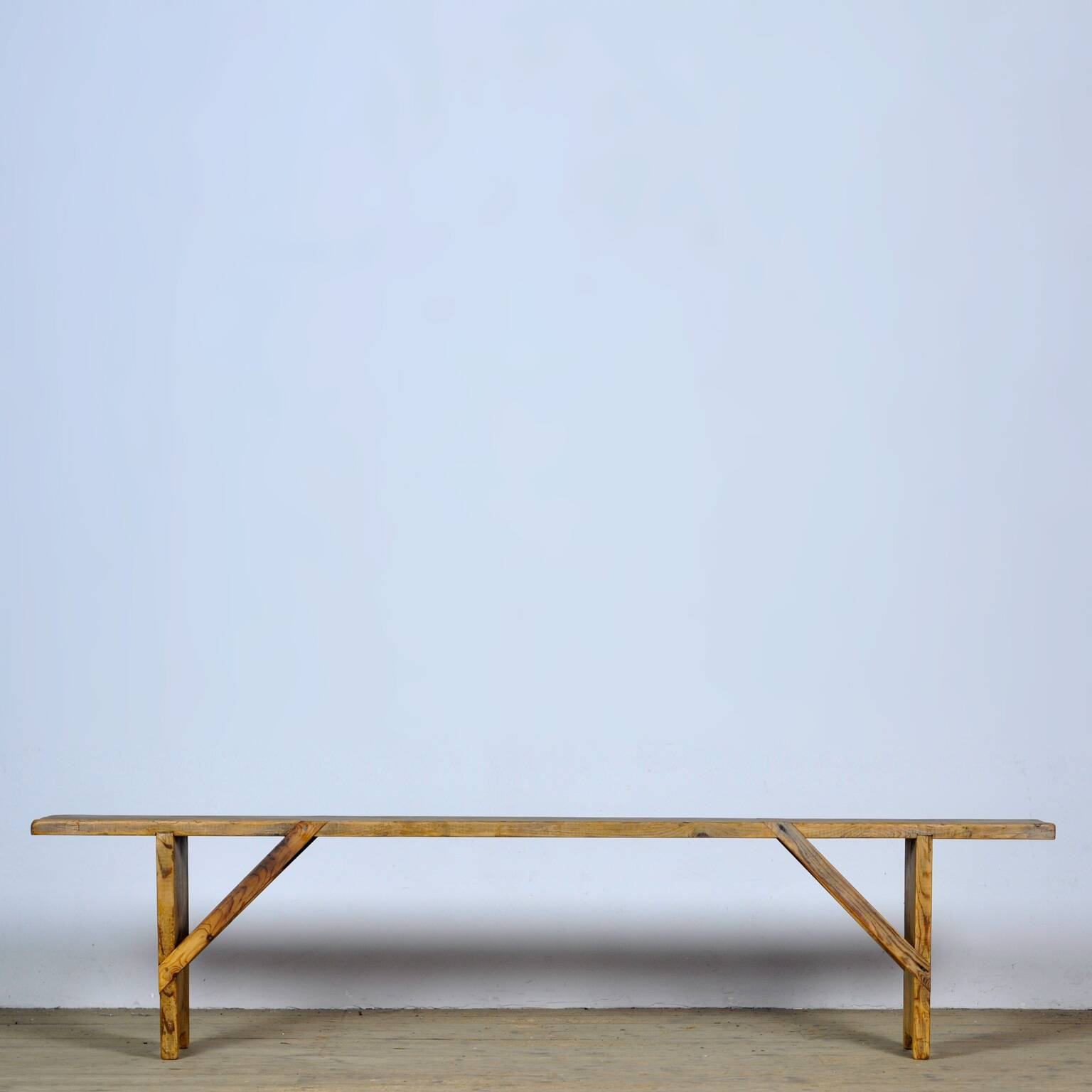 Rustic pine bench, circa 1960