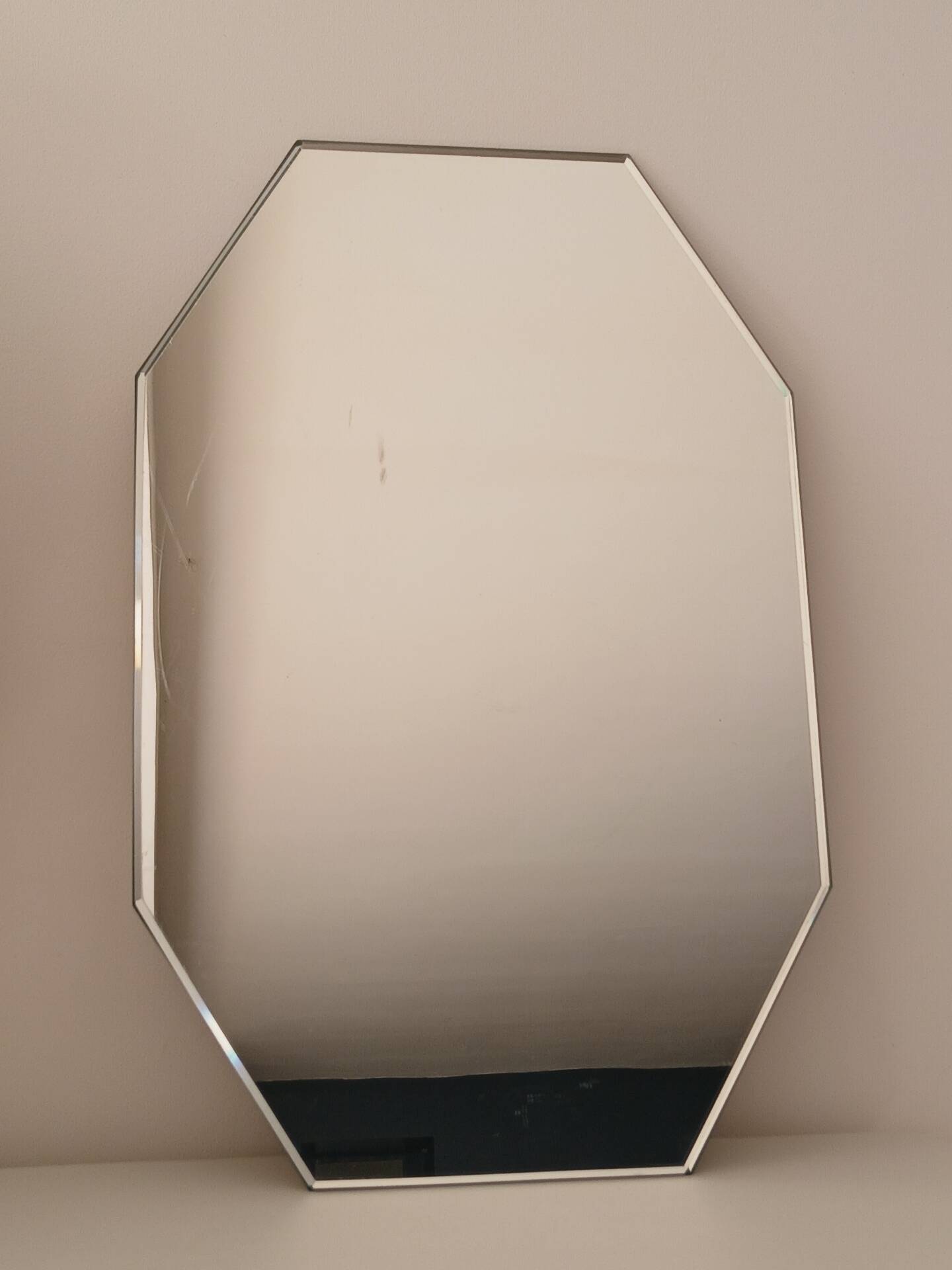 Antique hexagonal mirror